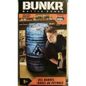BUNKR Battle Zones Inflatable Oil Barrel National Blaster League, New open box